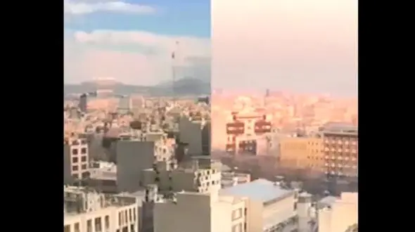 هوای آلوده و تمیز تهران در یک نگاه + فیلم