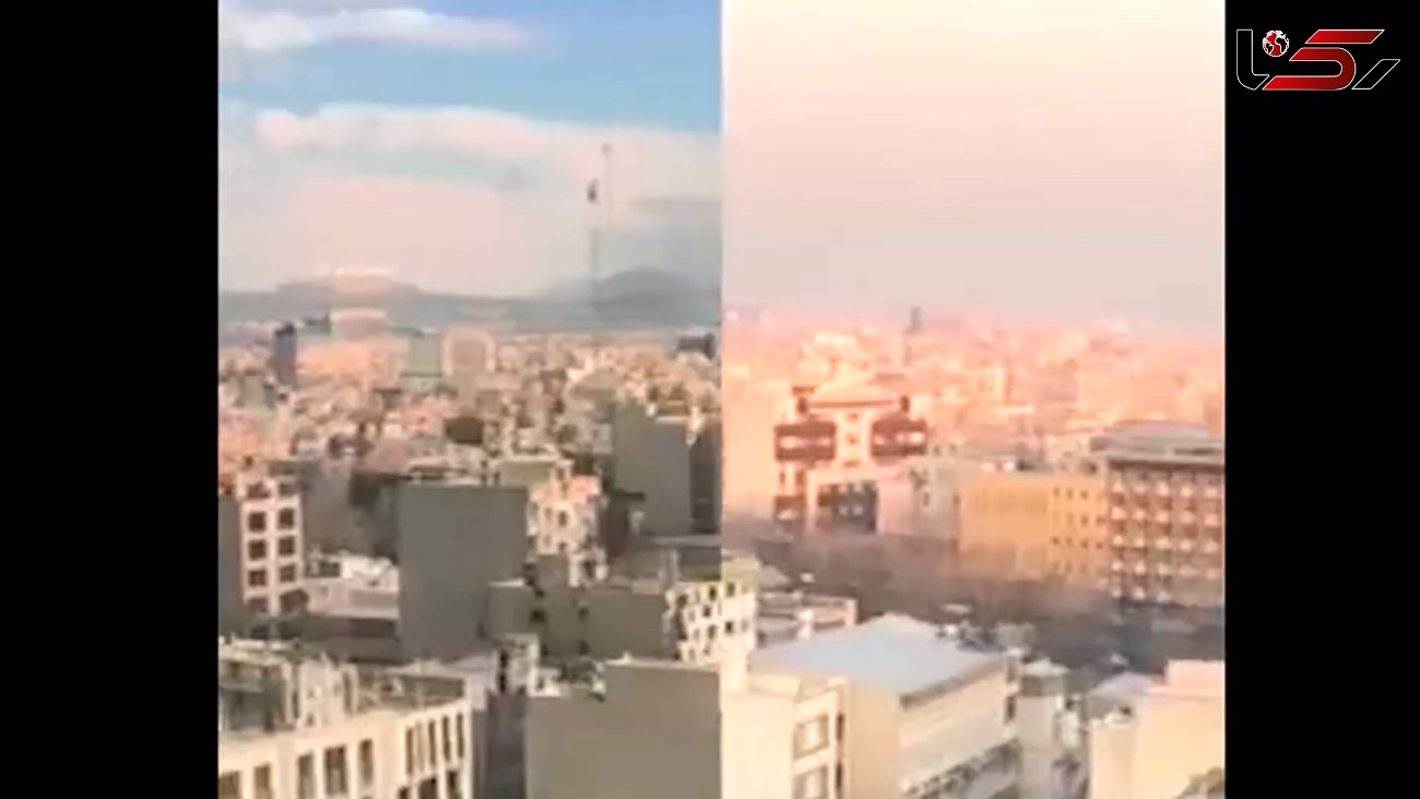 هوای آلوده و تمیز تهران در یک نگاه + فیلم