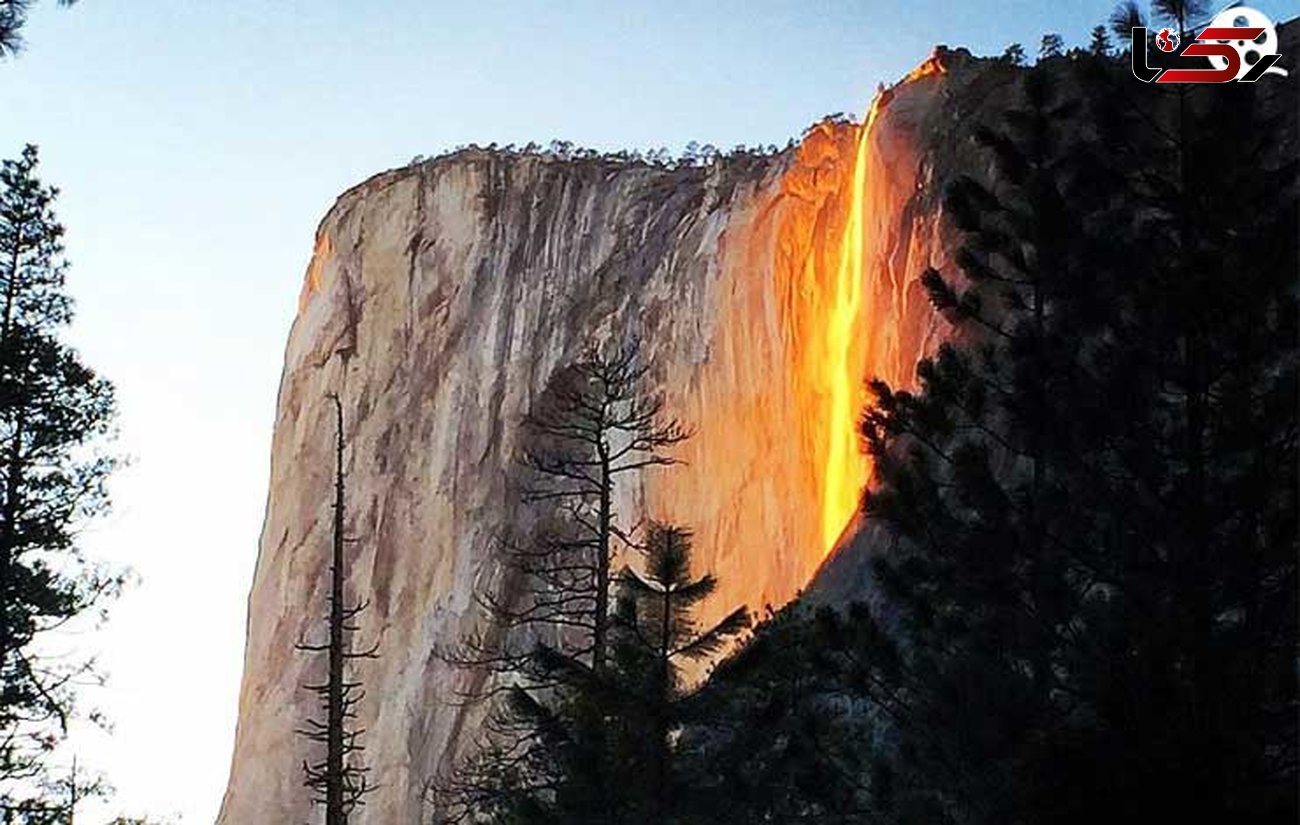 آبشار آتشین پدیده نادر شگفتی