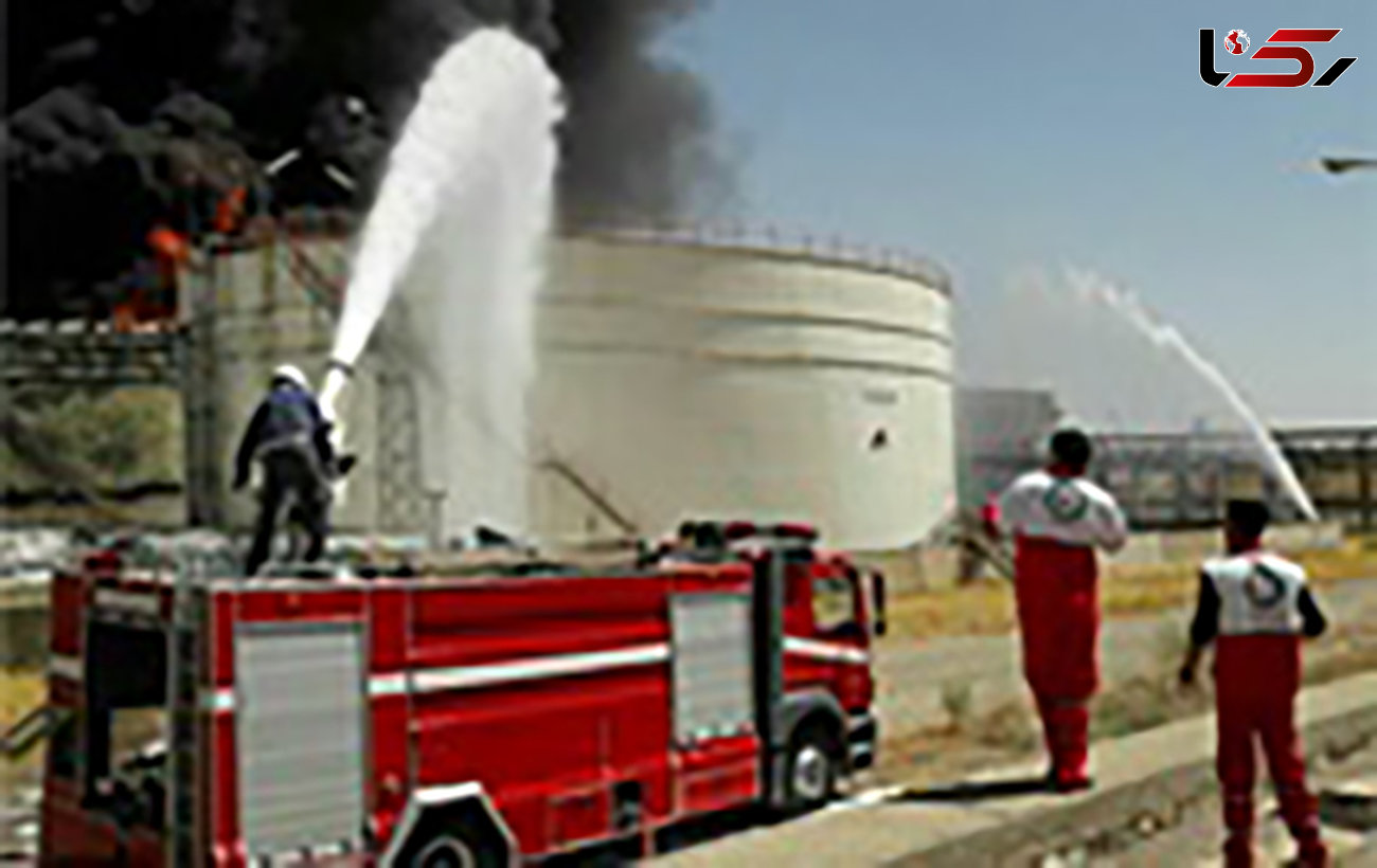 آتش‌سوزی گسترده در پتروشیمی بیستون