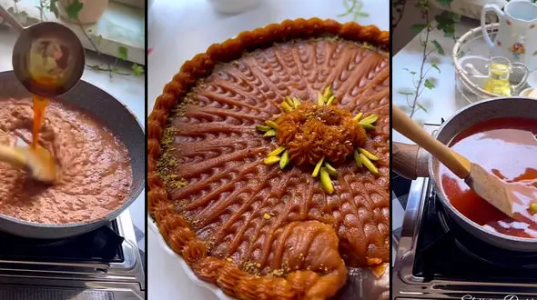 دستور پخت حلوا شیرخشک برای افطار + فیلم