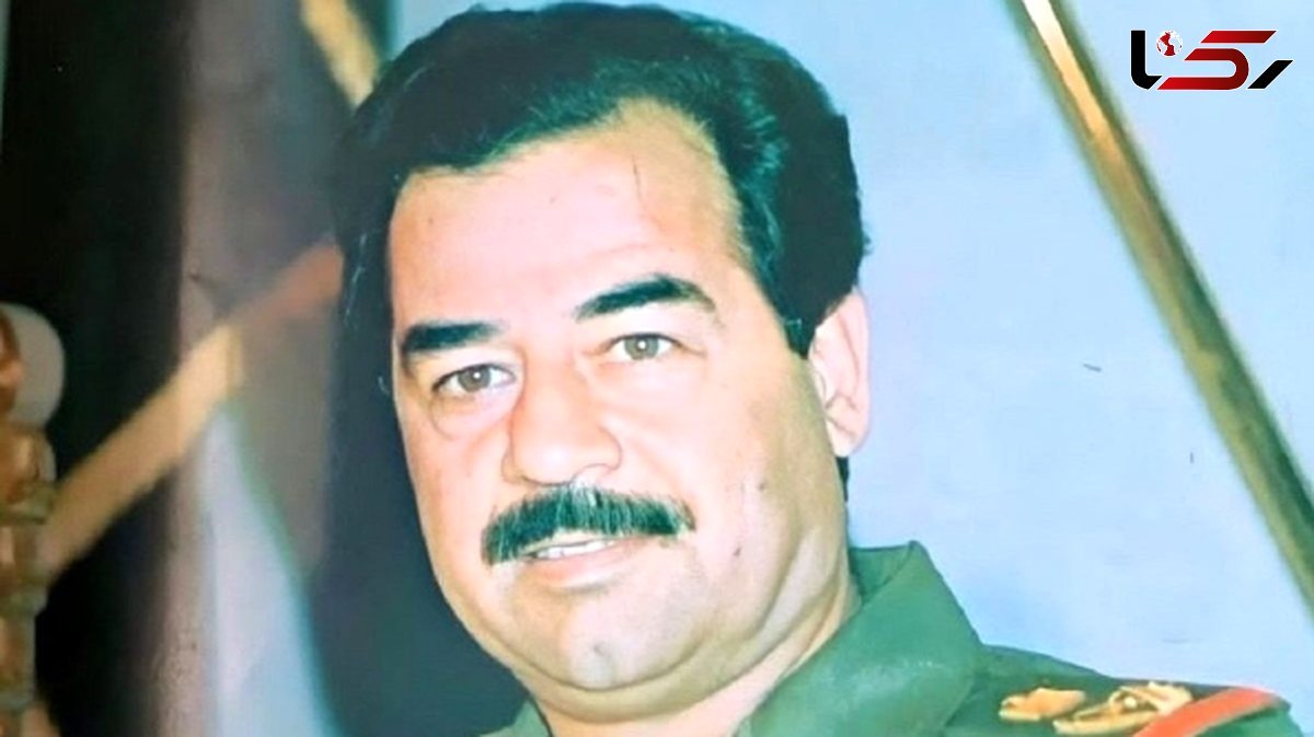 عکس صدام حسین با گذاشتن تفنگ روی مغز زن اولش .../ بیچاره زن وحشت زده ...