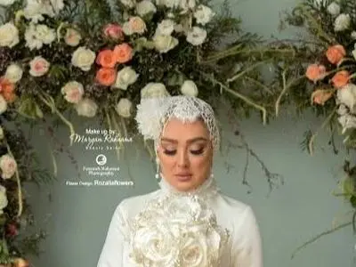 عکس های منتشر نشده از جشن عروسی  فوق شاهانه الهام حمیدی در ازدواج دومش و میهمانان ویژه از مریم امیرجلالی تا ... / از کارت عروسی و لباس عروس تا دسته گل عروس و حلقه ها ...