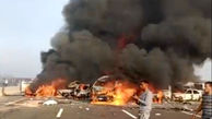 تصادف مرگبار اتوبوس با چند خودرو در مصر 
