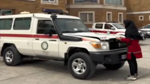 بانوان امدادگر آماده امدادرسانی به مردم + فیلم