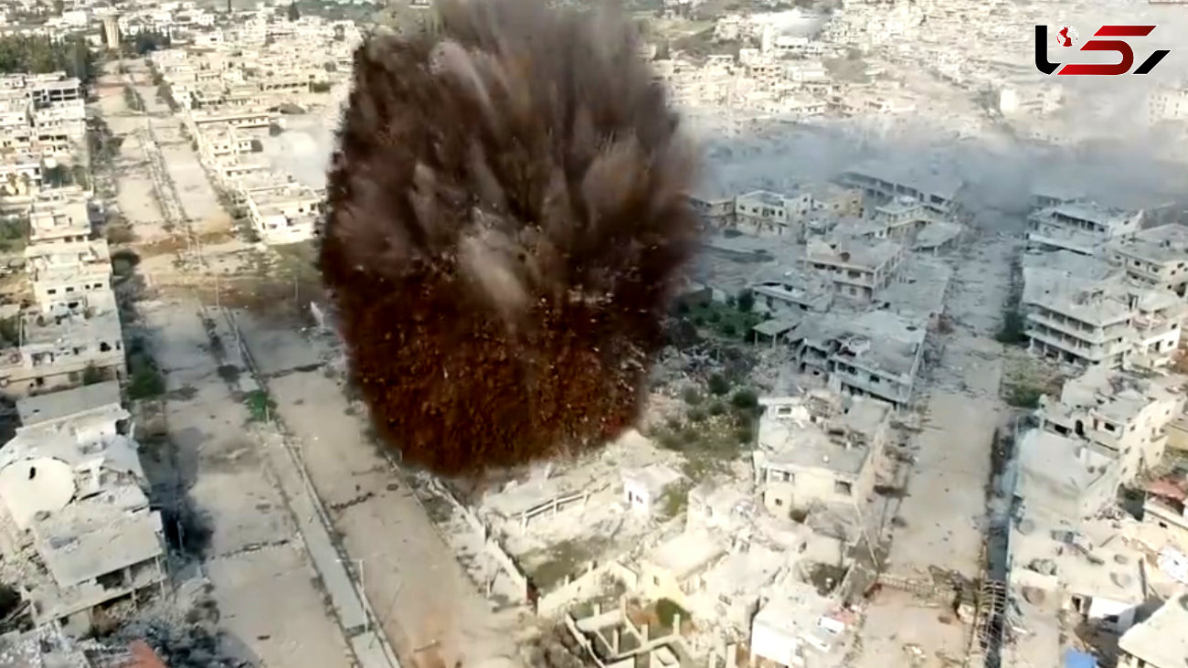 فیلم لحظه انفجار مهیب در سوریه از زاویه های مختلف + عکس