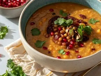 طرز تهیه سوپ انار خوشمزه مخصوص شب یلدا + عکس مراحل تهیه