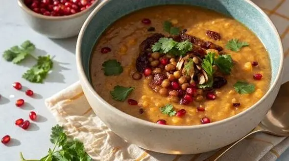 طرز تهیه سوپ انار خوشمزه مخصوص شب یلدا + عکس مراحل تهیه