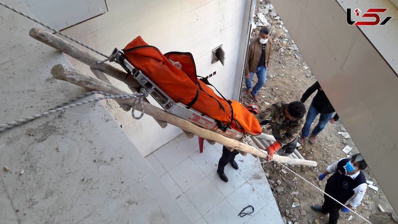 سقوط کارگر ساختمانی از ارتفاع در شیراز + عکس