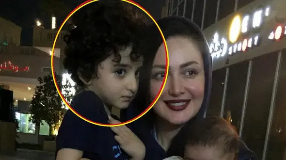 چهره مردانه پسر جذاب زیباترین خانم بازیگر ایران بعد از 6 سال / شباهت به پدر 100 !