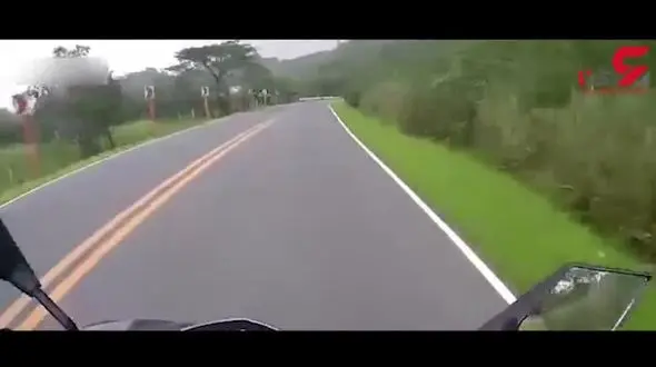 تصادف شاخ به شاخ دو موتورسیکلت در جاده / فیلیپین + فیلم 