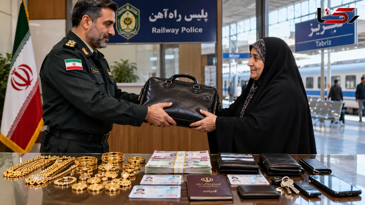 بازگشت 234 گرم طلای گمشده به صاحبش با امانت‌داری پلیس تبریز + فیلم