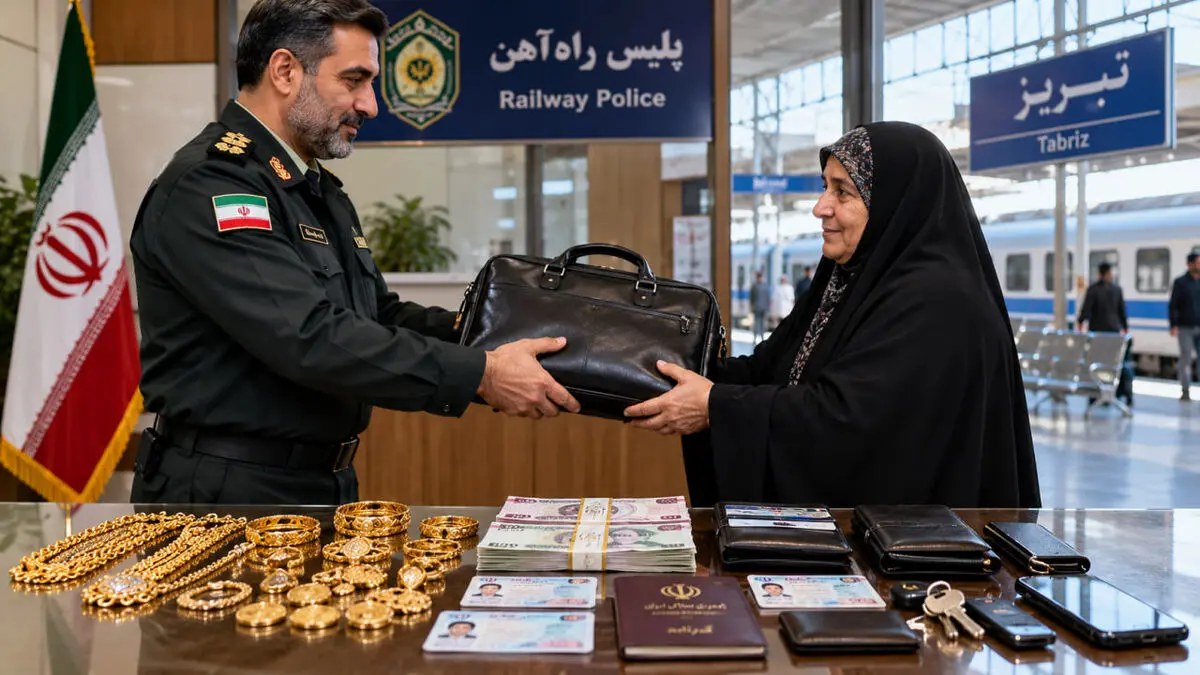 بازگشت 234 گرم طلای گمشده به صاحبش با امانت‌داری پلیس تبریز