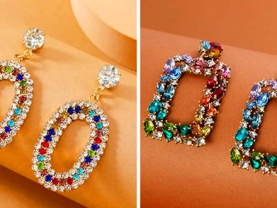 15 طراحی لاکچری گوشواره کریستالی هفت رنگ برای درخشش در جمع