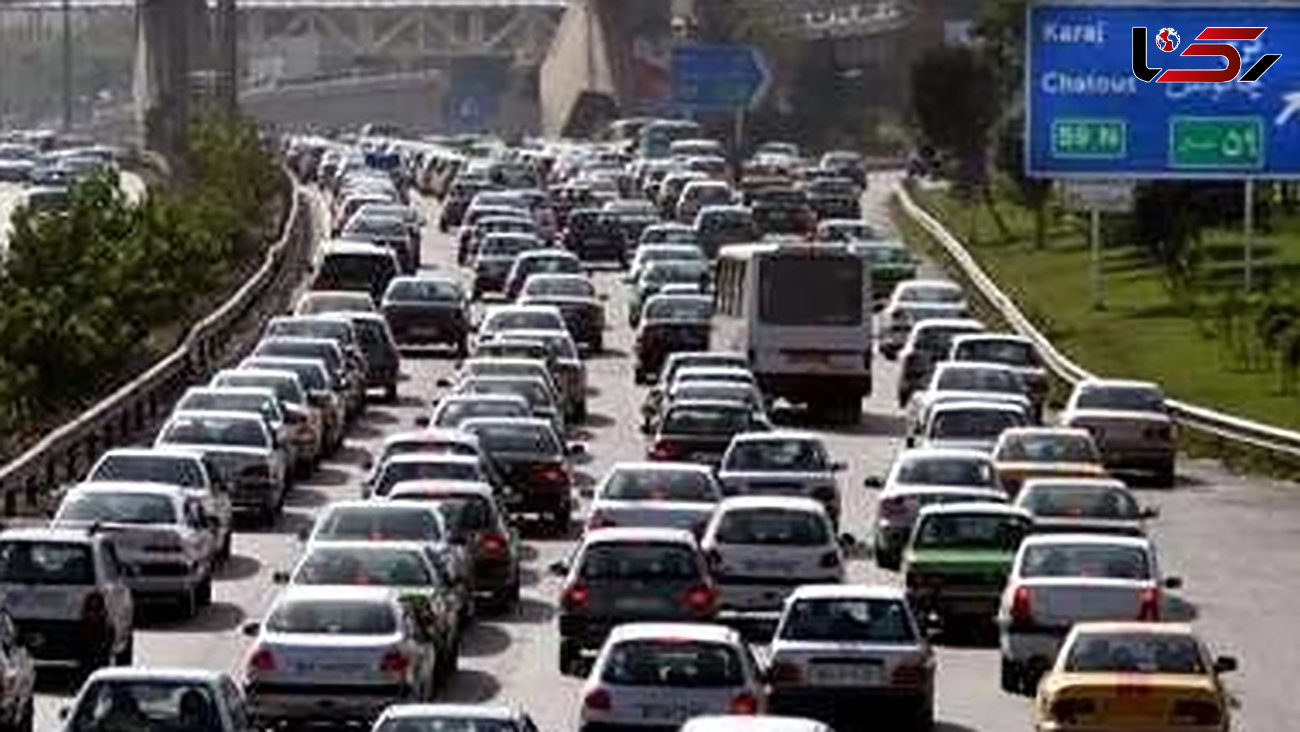 ترافیک سنگین در آزادراه قزوین_کرج_ تهران