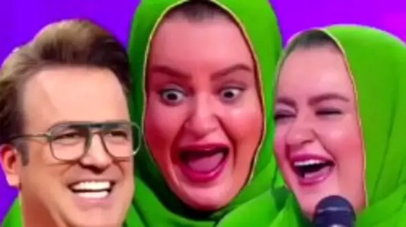 سکانس خنده دار برنامه شب آهنگی: وقتی حامد آهنگی نعیمه نظام دوست رو بعنوان دروزاه بانش انتخاب میکنه +فیلم/ مرد حسابی نمیگی از خنده تشنج میکنیم