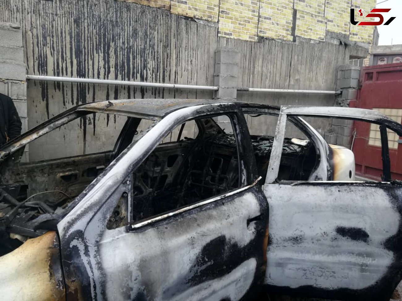 آتش سوزی کرونایی خودرو معلم در یاسوج