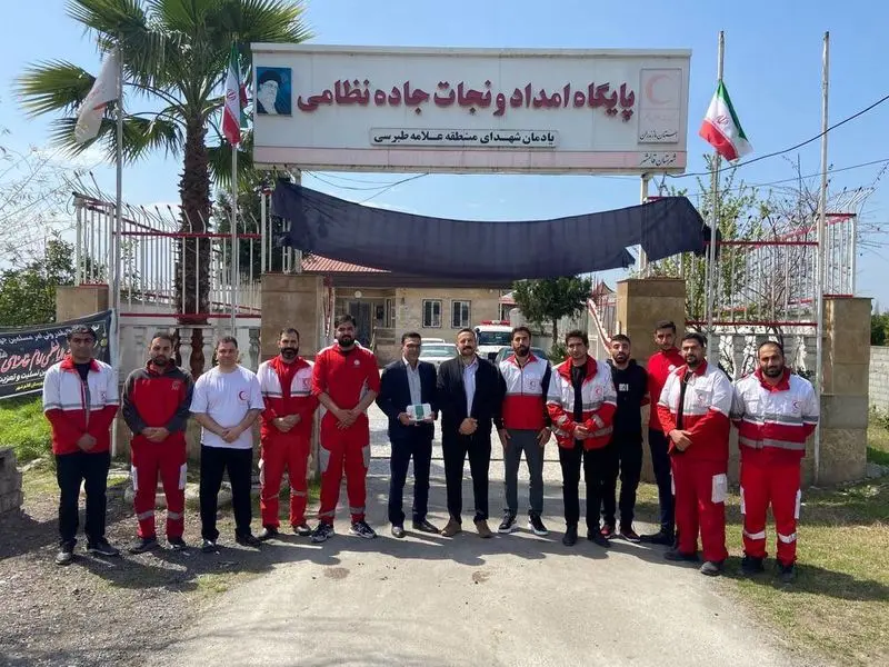 حضور فرشاد فرجی بازیکن اسبق پرسپولیس و بازیکن فعلی تراکتور سازی تبریز در پایگاه هلال احمر قائم شهر