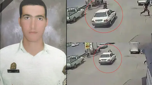 فیلم از حادثه / اعتراف دزد به چگونگی مرگ پلیس در تصادف با راننده زن + تصاویر