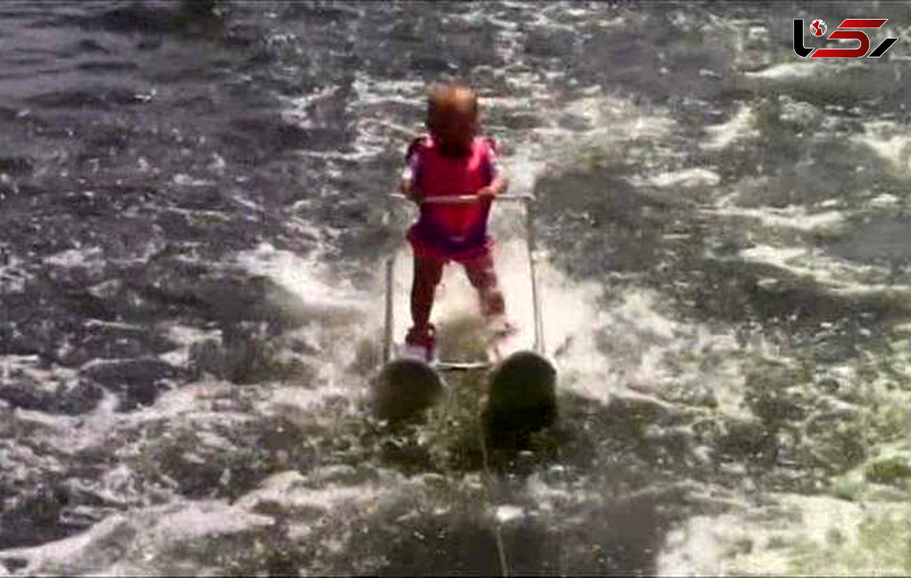 یک کودک 6 ماهه رکورد جهانی اسکی روی آب را شکست + فیلم