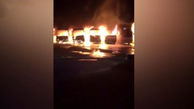 کارگران 9 اتوبوس عربستان را در مکه آتش زدند + فیلم