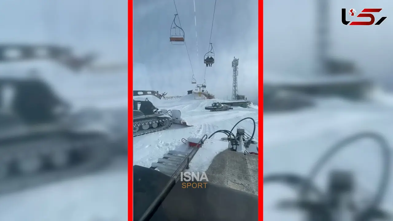 فیلم آماده سازی پیست اسکی توچال