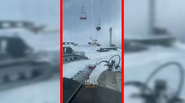 فیلم آماده سازی پیست اسکی توچال