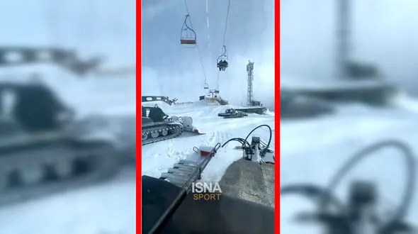 فیلم آماده سازی پیست اسکی توچال