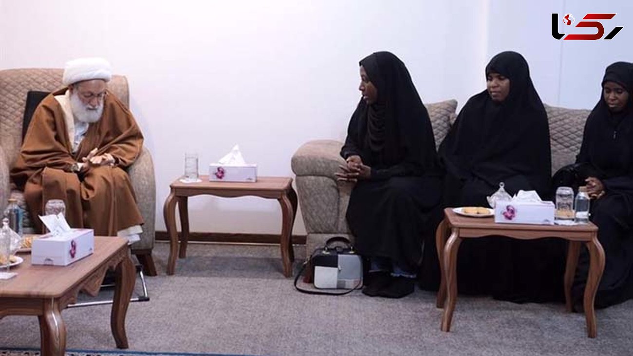 دیدار دختران شیخ زکزاکی با آیت‌الله شیخ عیسی قاسم رهبر شیعیان بحرین