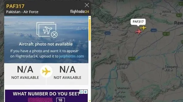فیلم اسکورت هواپیمای هیئت ایرانی توسط جنگنده ها در آسمان پاکستان / هیئت ایرانی به ریاست دکتر قالیباف وارد اسلام‌آباد شد

