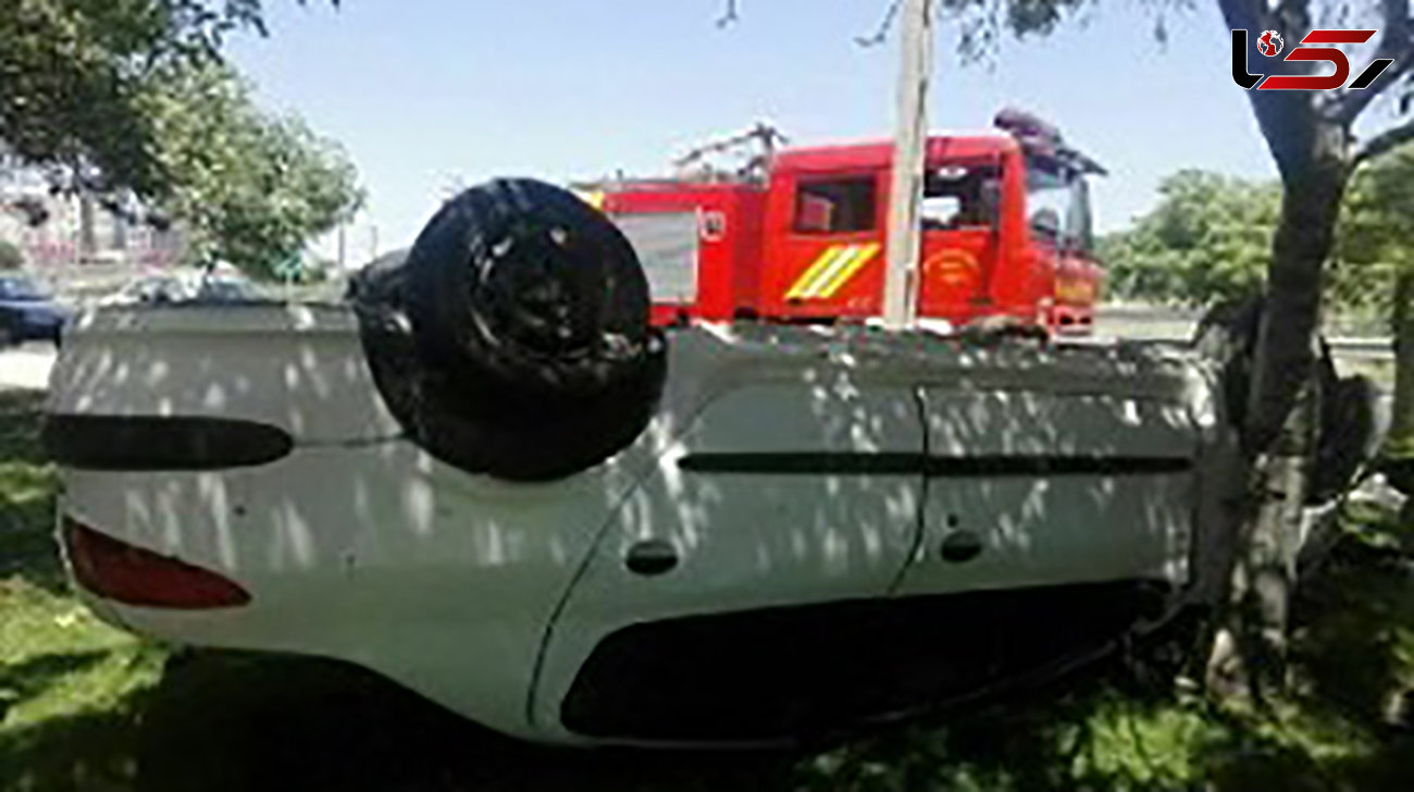 بی احتیاطی راننده خودرو پژو ۲۰۶ در قزوین حادثه آفرید