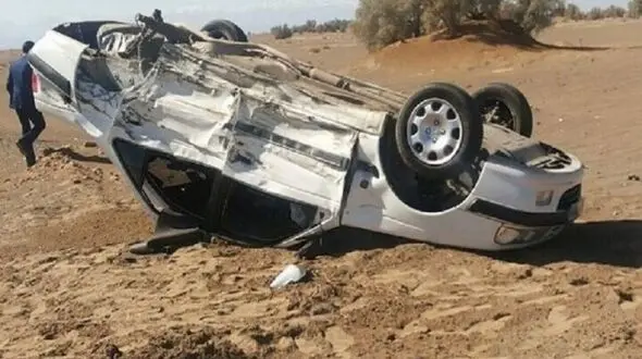 واژگونی پژو پارس در کمربندی تفت یک کشته برجای گذاشت