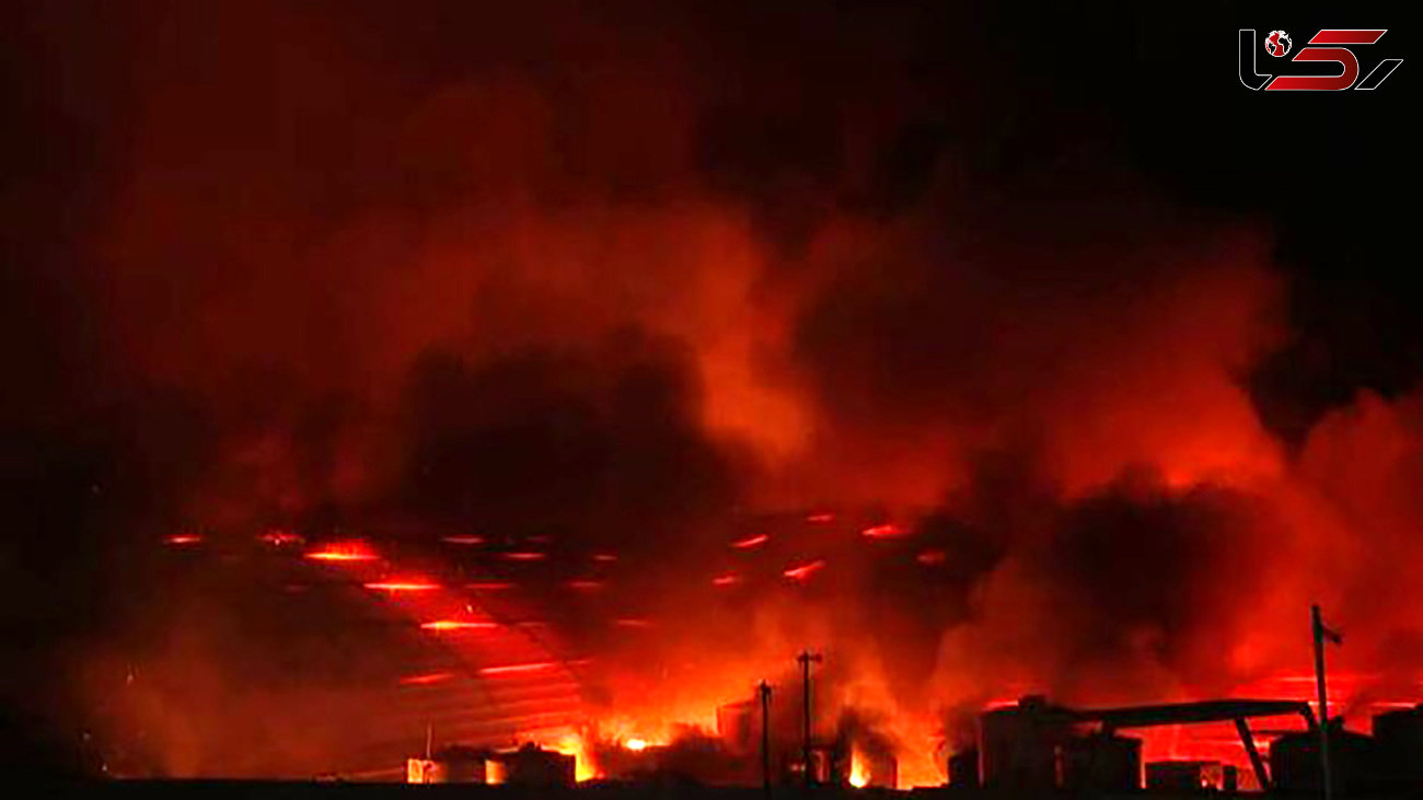 فیلم آتش سوزی در بازار اربیل عراق / تعداد مجروحان دو رقمی شد