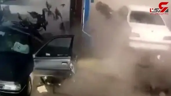 حادثه غم انگیز کشته شدن مادر و کودک در انفجار پمپ گاز جنوب تهران + فیلم