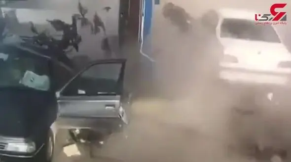 حادثه غم انگیز کشته شدن مادر و کودک در انفجار پمپ گاز جنوب تهران + فیلم