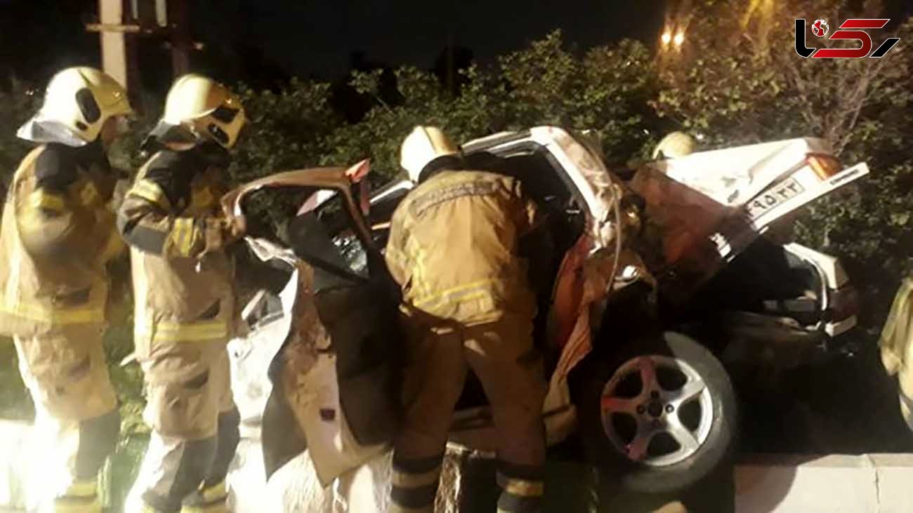 یک کشته و یک مجروح در واژگونی خودرو در آزادراه تهران قم