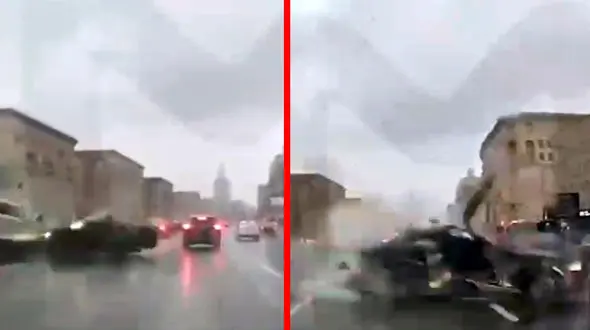 فیلم لحظه تصادف مرگبار رئیس فدراسیون اتومبیلرانی داغستان + عکس