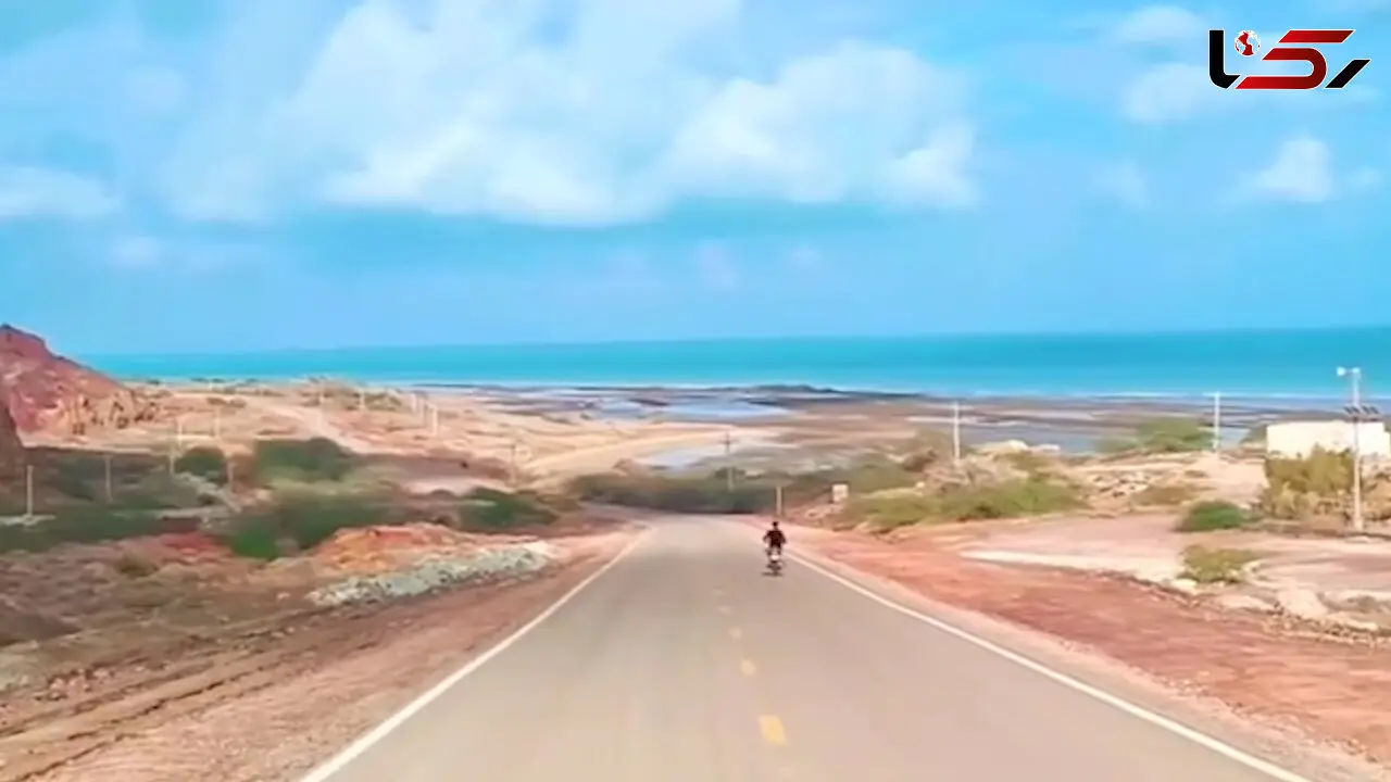 جاده جزیره هرمز برای سفر در عید + فیلم
