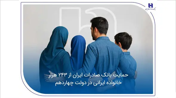 حمایت بانک صادرات ایران از 243 هزار خانواده ایرانی در دولت چهاردهم