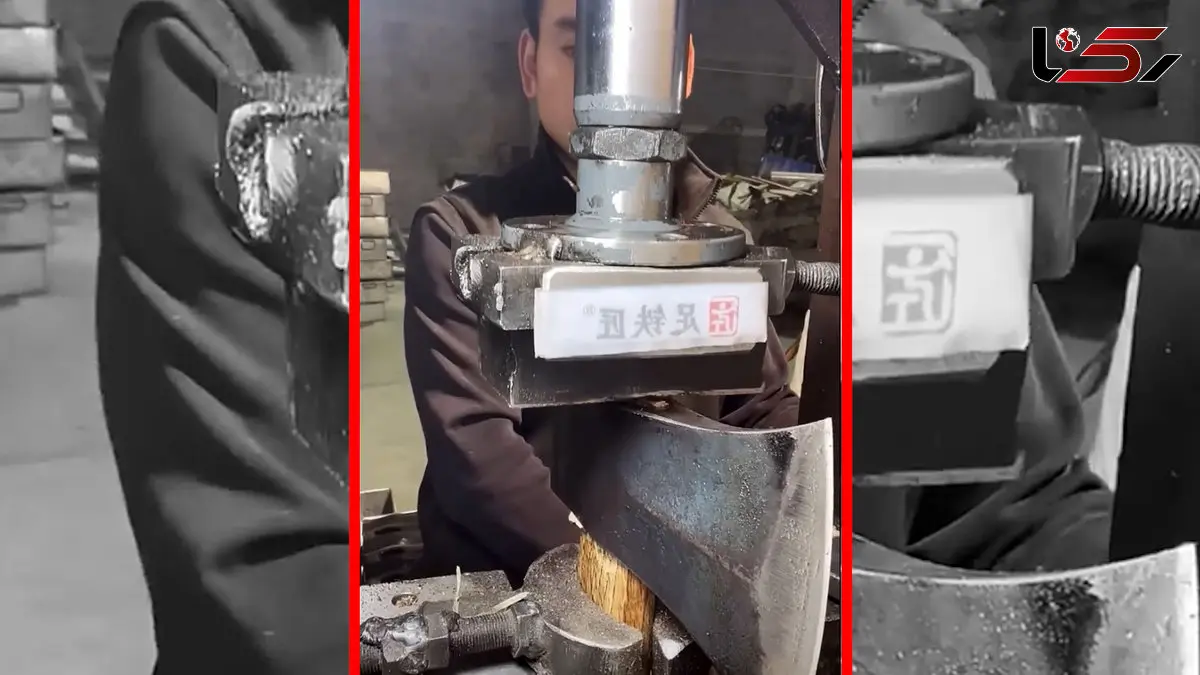 فیلم مراحل ساخت تبر در کارگاه