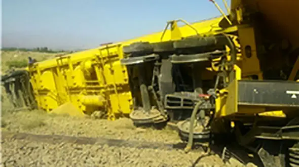 واژگونی قطار بین ایستگاه راه‌آهن آپرین و ملکی