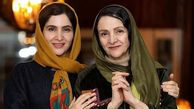 تصویری دلنشین از گلاب آدینه و دخترش در پشت صحنه تئاتر!
