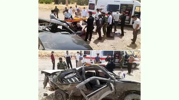 واژگونی پژو 405 در جاده اندیمشک به دهلران + عکس