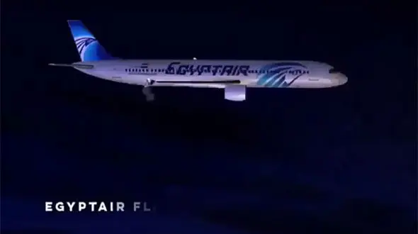 فیلم واقعی و شبیه سازی لحظه سقوط هواپیمای مصری + فیلم و عکس