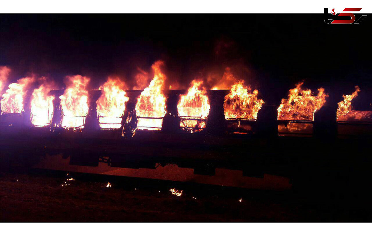 آتش سوزی بزرگ قطار مسافربری تهران - اهواز / رشادت دو ترمزبان از یک فاجعه جلوگیری کرد+فیلم حادثه و عکس (مستند های ویژه)