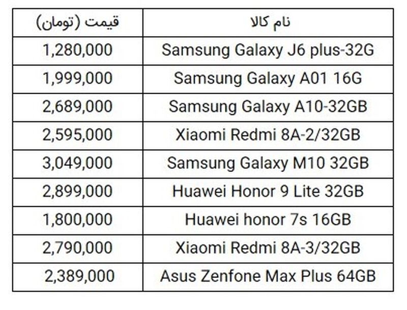 قیمت گوشی