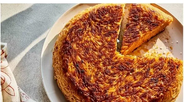 تصویر ته دیگ ماکارونی ایرانی جهانی شد+عکس