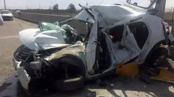 تصویر هولناک از یک تصادف مرگبار در گناباد +عکس