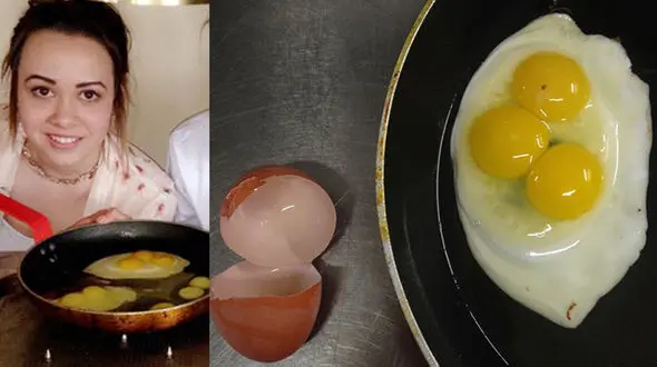 تخم مرغ سه زرده دختر جوان را جهانی کرد +عکس