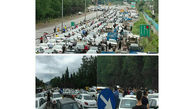 تشکیل زنجیره انسانی در اعتراض به یک طرفه شدن جاده هراز+عکس